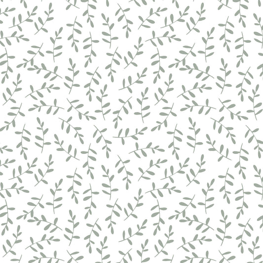 Lulujo - Cotton Fitted Cot Sheet - Greenery (135cm x 70cm)