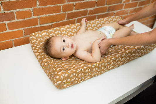 Lulujo - Cotton Fitted Crib Sheet - Mudcloth (81cm x 43cm)