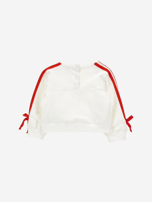 Monnalisa Baby Girls Minnie Mouse Sweatshirt in Ivory