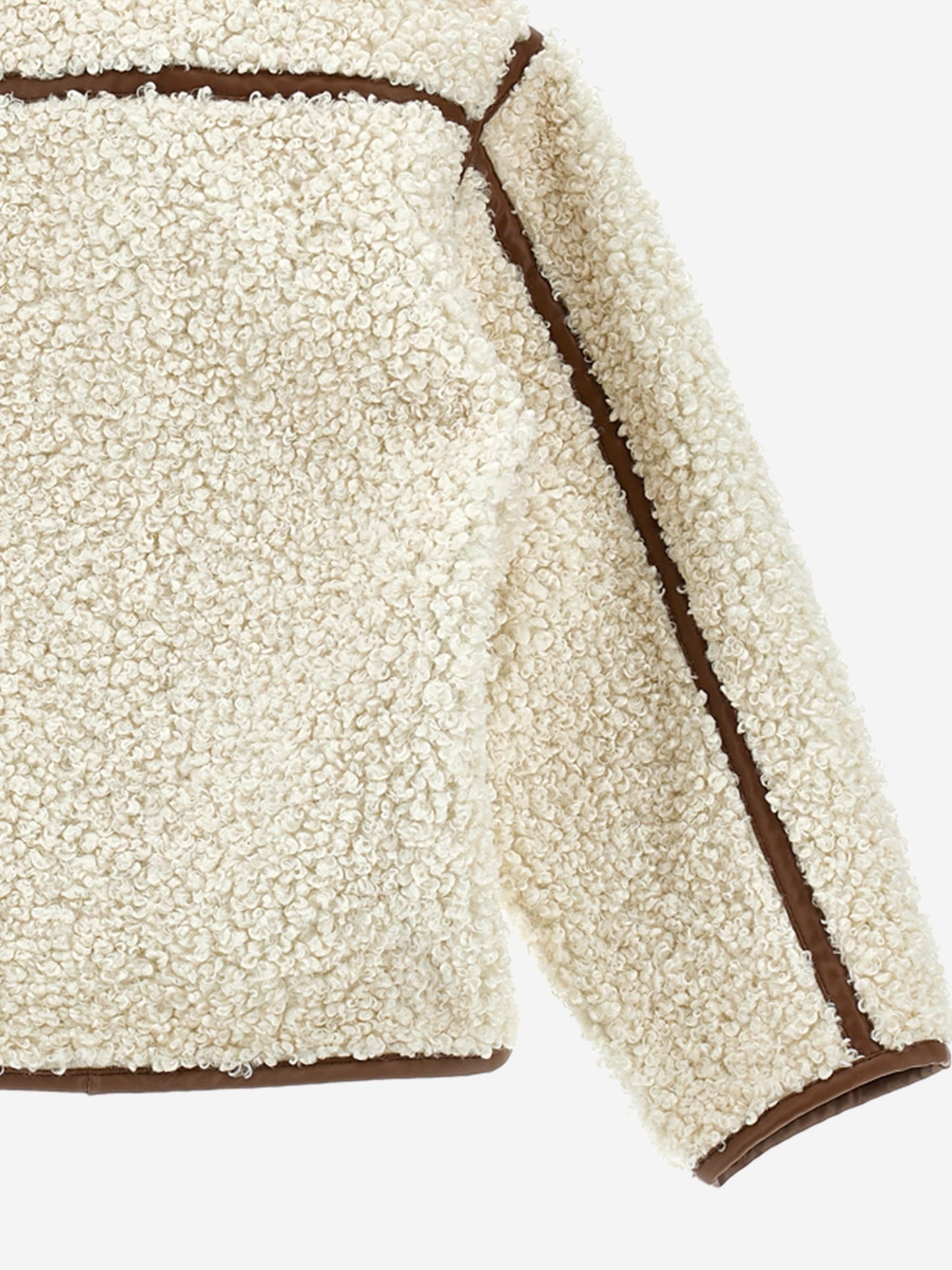 Monnalisa Girls Teddy Fleece Coat in Beige