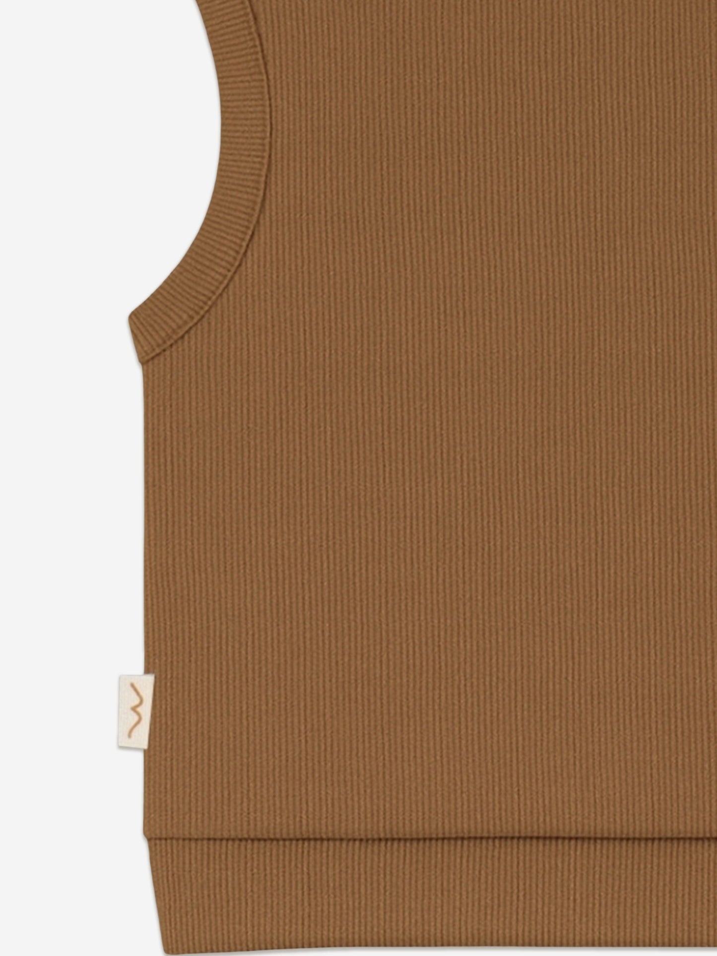 Mininio Baby Organic Cotton Vest in Brown