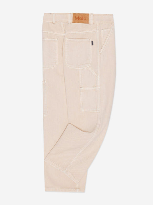 Molo Boys Regular Fit Woven Trousers in Beige