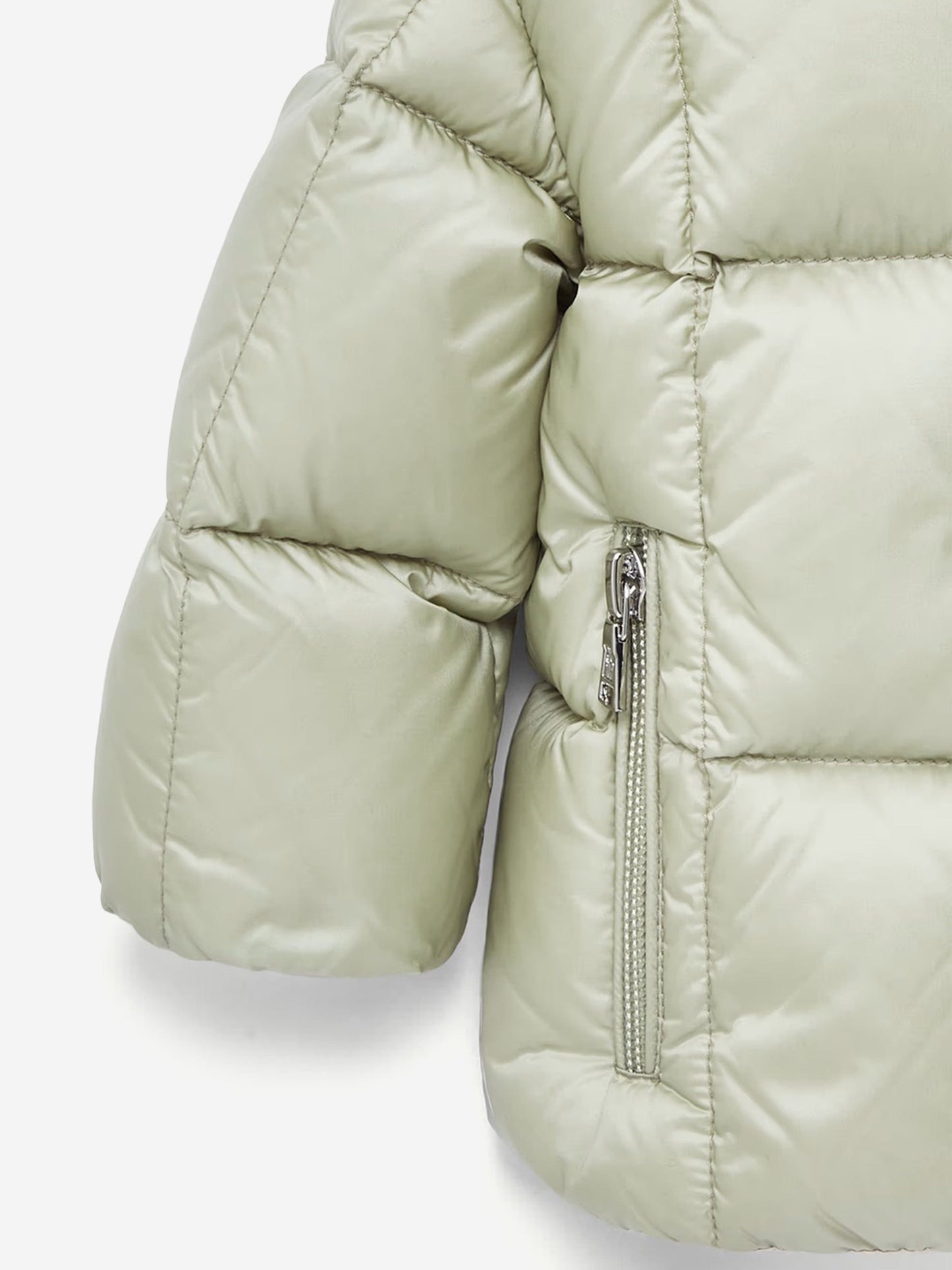 Moncler Enfant Baby Girls Down Padded Parana Jacket in Green