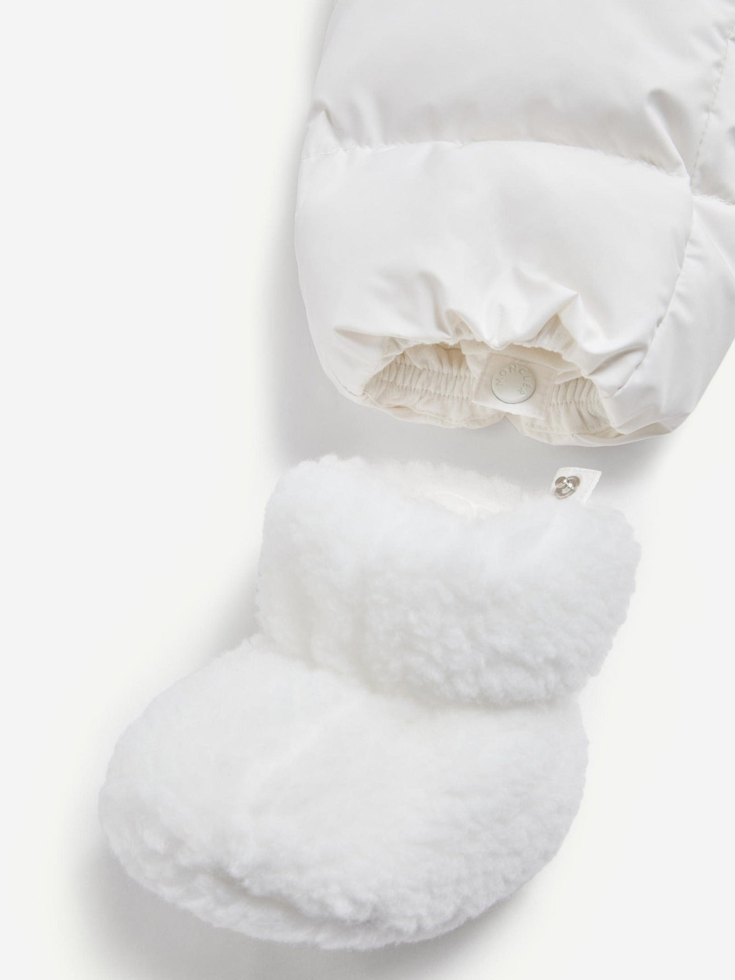 Moncler Enfant Baby Down Padded Osof Snowsuit in White