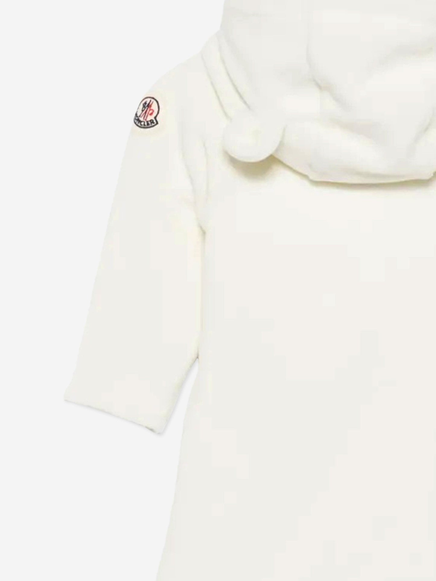 Moncler Enfant Baby Romper with Ears in Ivory