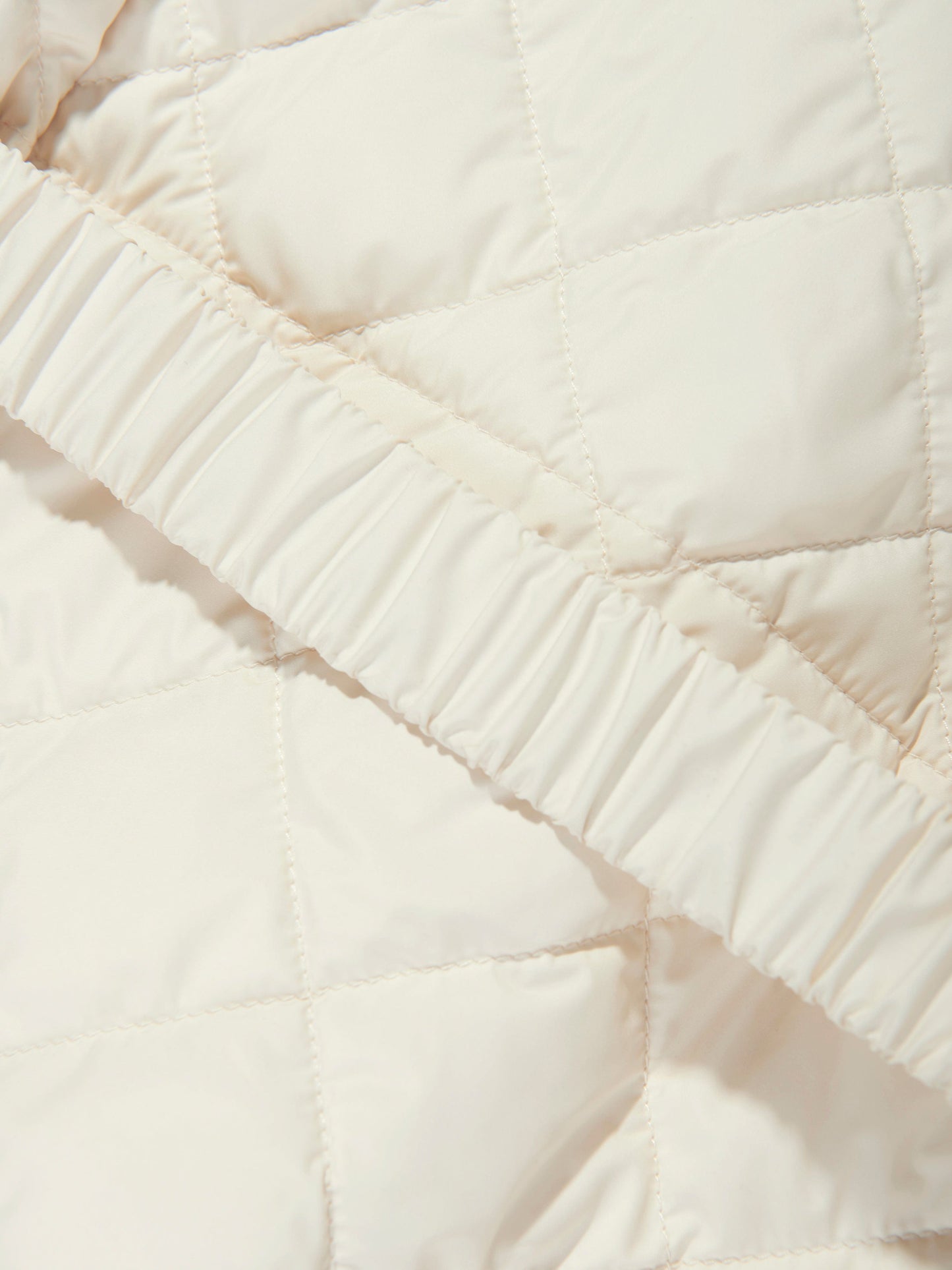 Moncler Enfant Girls Down Padded Philanta Jacket in Ivory