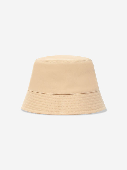 Moncler Enfant Girls Logo Bucket Hat in Beige