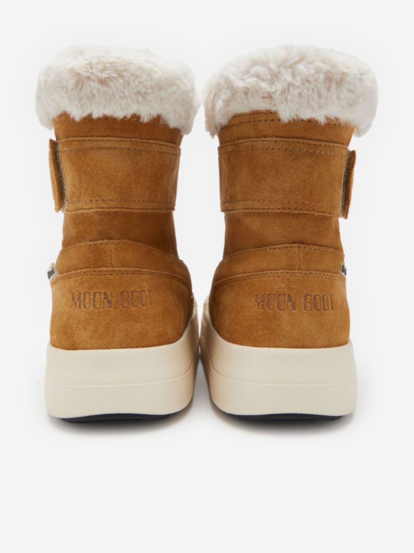 Moon Boot Kids JR Strap Suede Boots in Brown