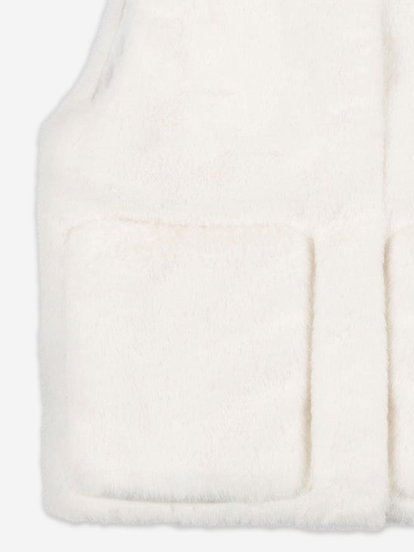 Moschino Girls Teddy Fleece Gilet in Ivory