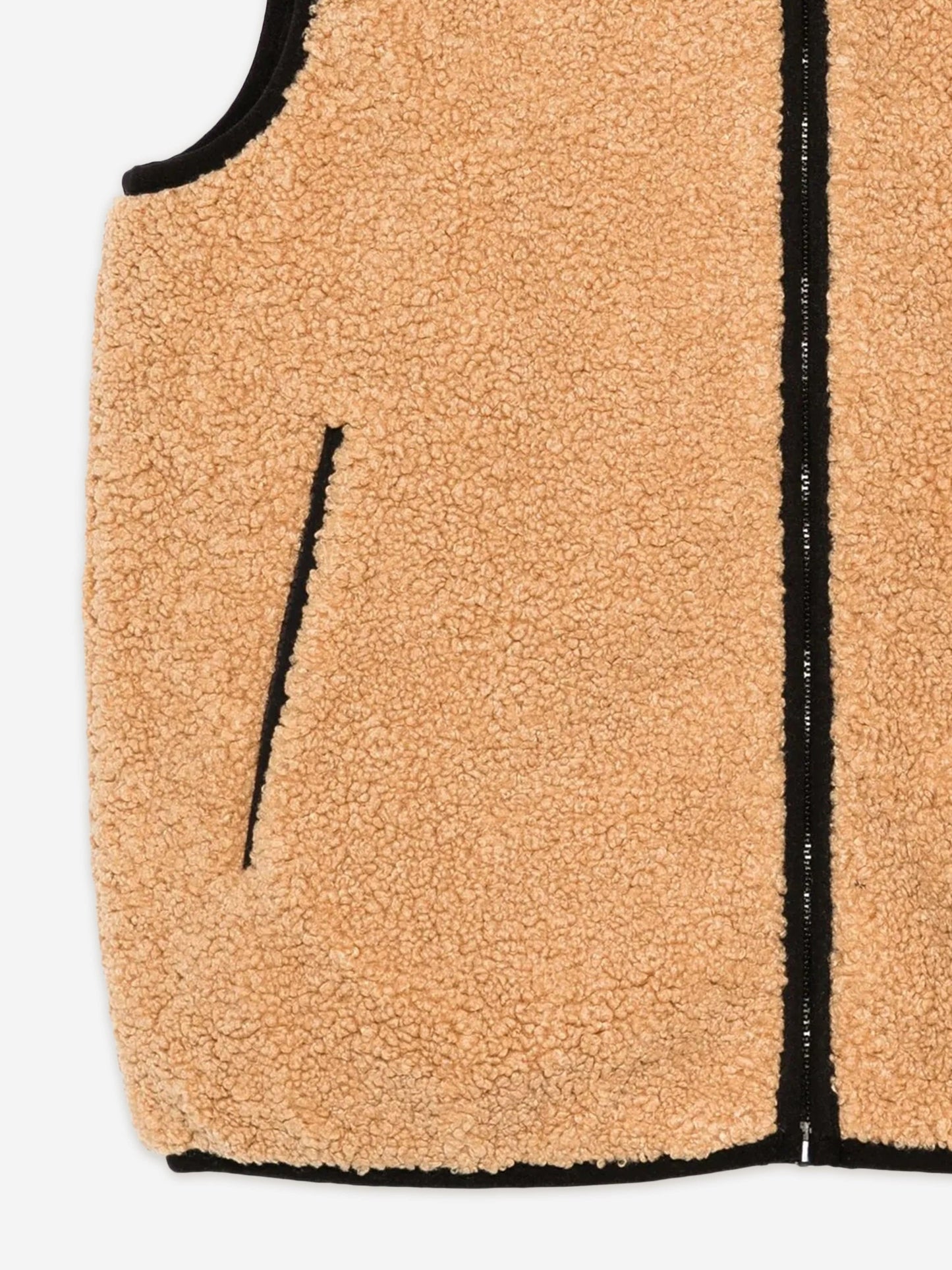 Moschino Kids Teddy Fleece Gilet in Brown