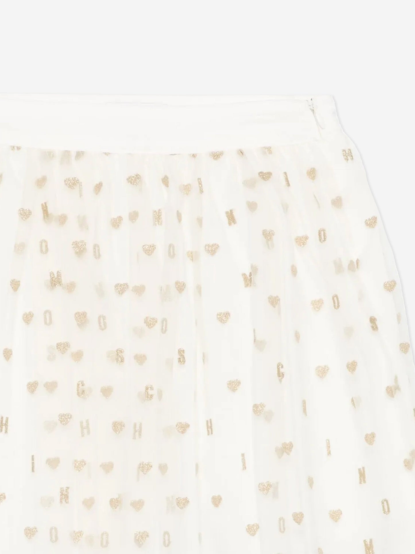 Moschino Girls Hearts Skirt in Ivory