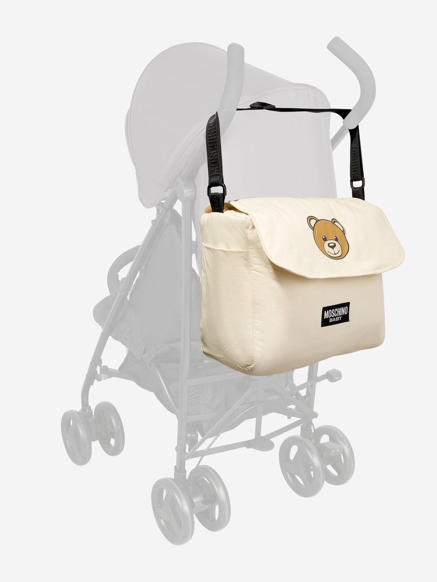 Moschino Baby Teddy Bear Logo Changing Bag in Beige (39cm)