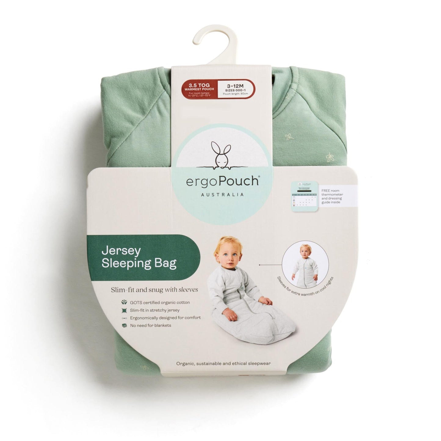 ergoPouch - Organic Winter Jersey Sleeping Bag - Savannah 3.5 TOG