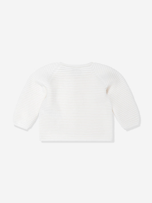 Paz Rodriguez Baby Knitted Cardigan in Ivory