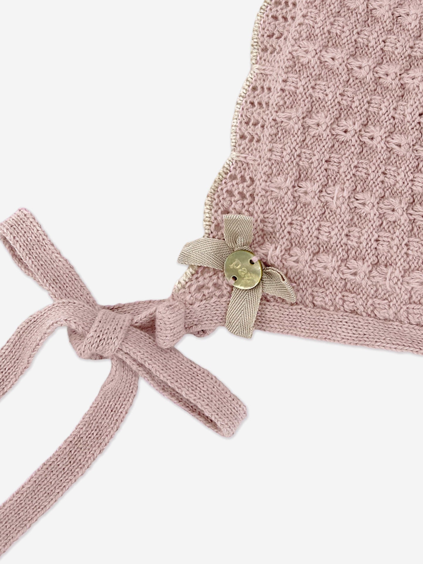 Paz Rodriguez Baby Girls Knitted Bonnet in Pink