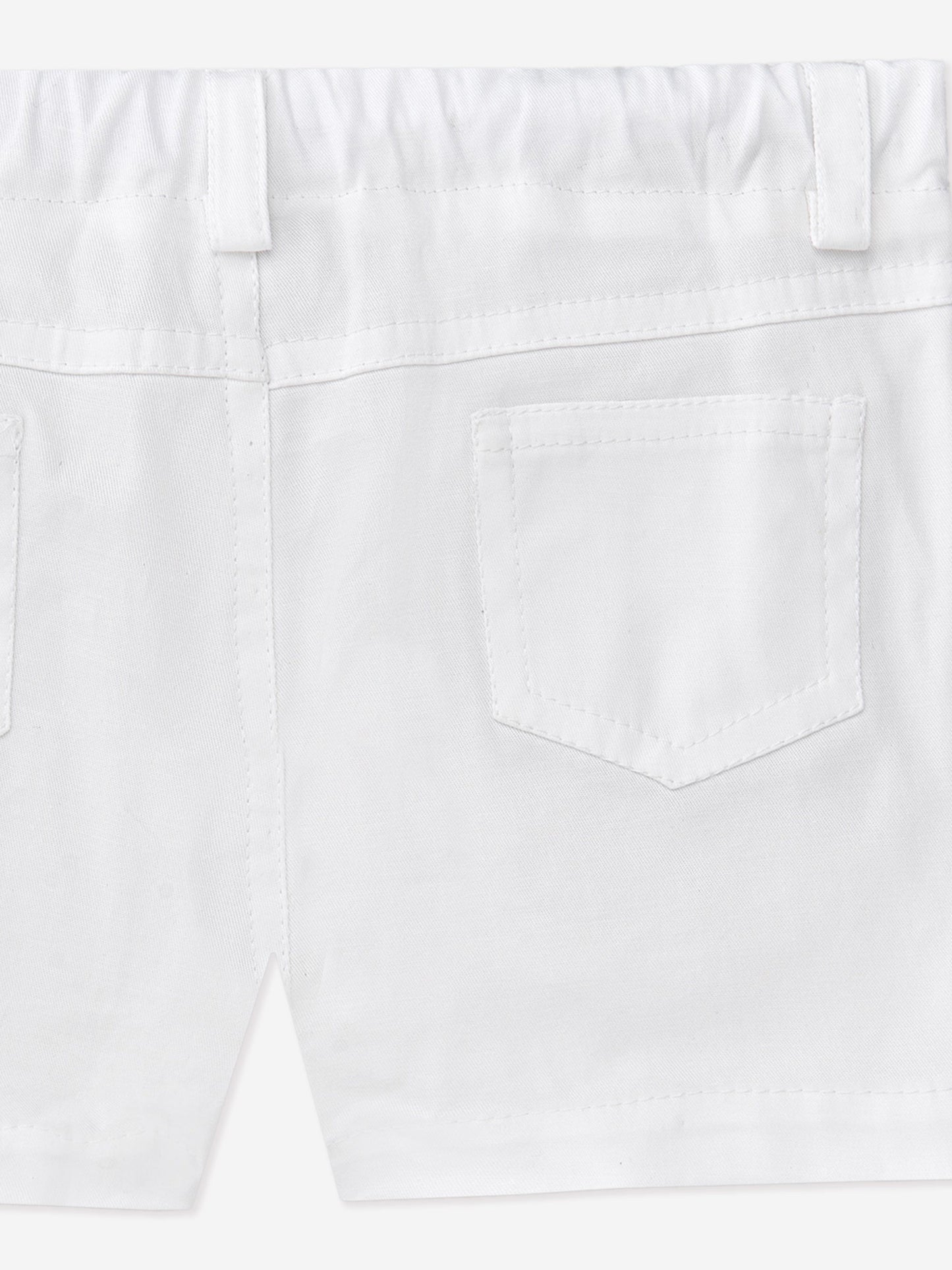 Paz Rodriguez Boys Cotton Shorts in White