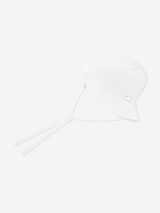 Paz Rodriguez Baby Girls Cotton Hat in White