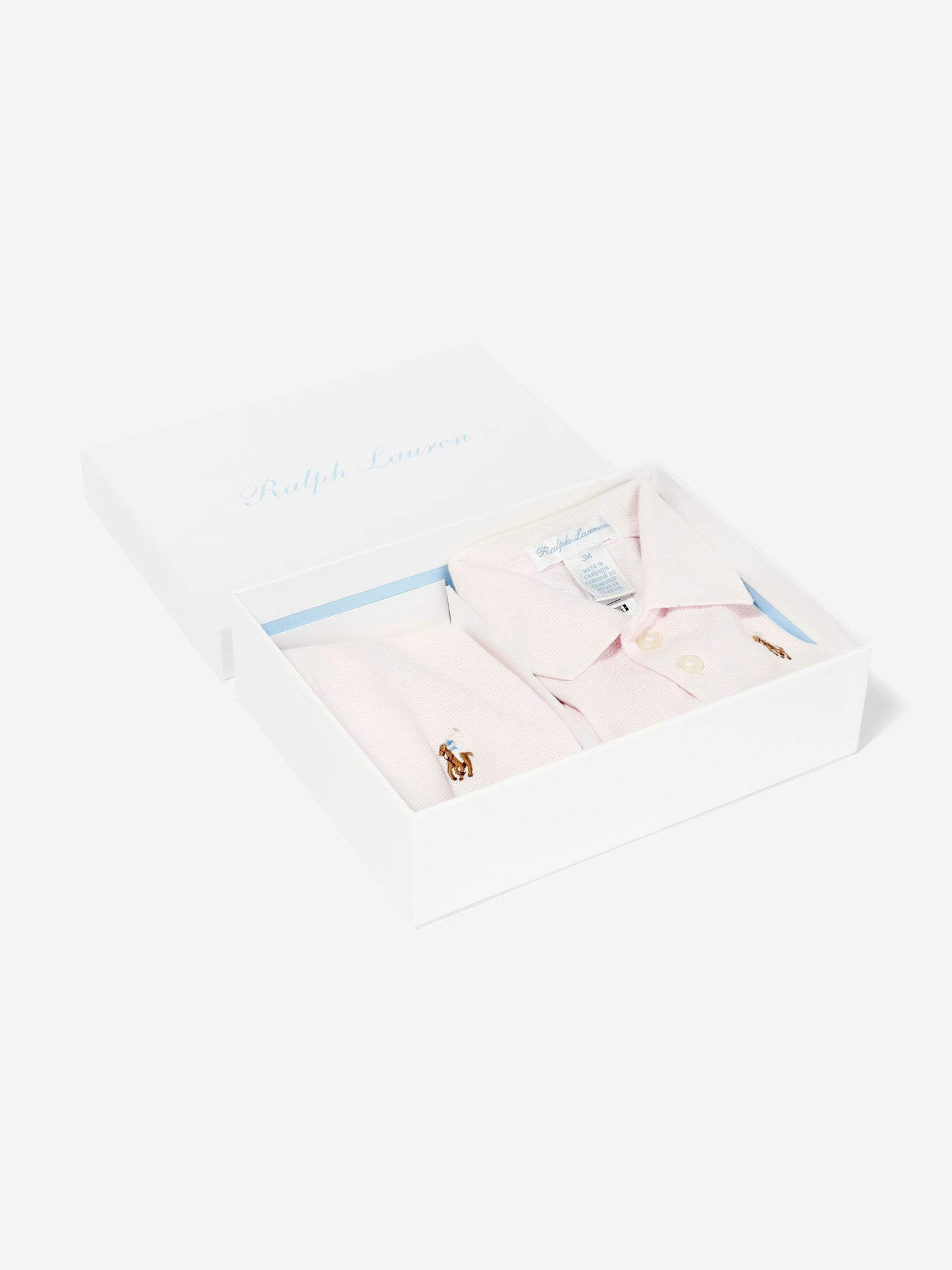 Ralph Lauren Baby Girls Bodysuit Gift Set in Pink