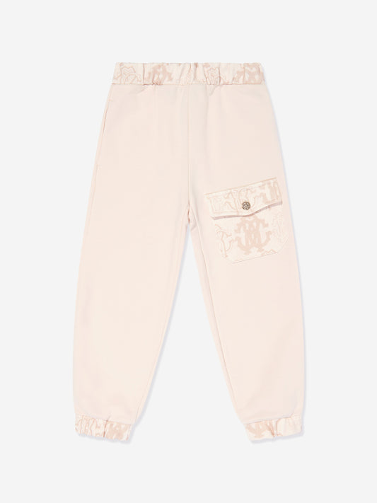 Roberto Cavalli Girls Logo Joggers in Beige