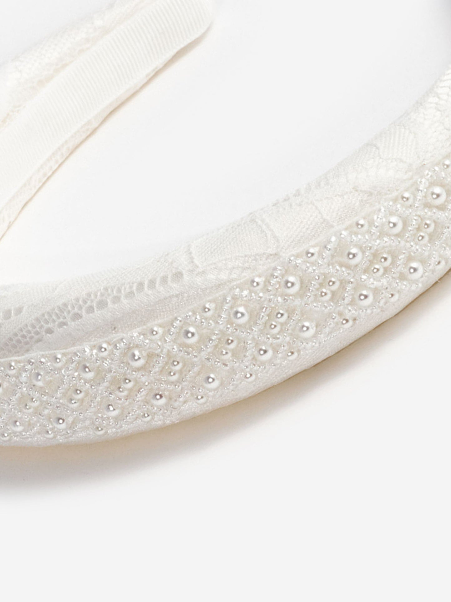 Self Portrait Girls Lace Headband in White