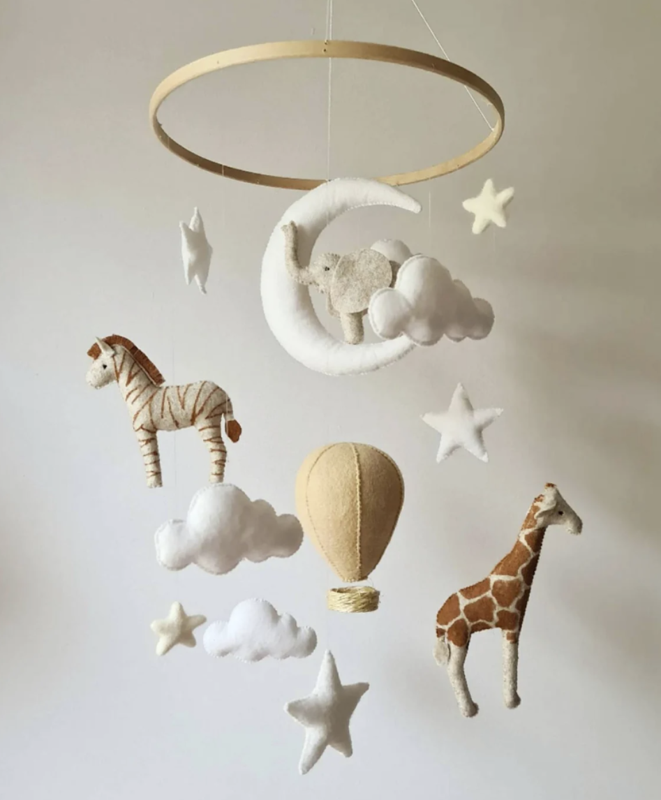 Under the Safari Moon Cot Mobile