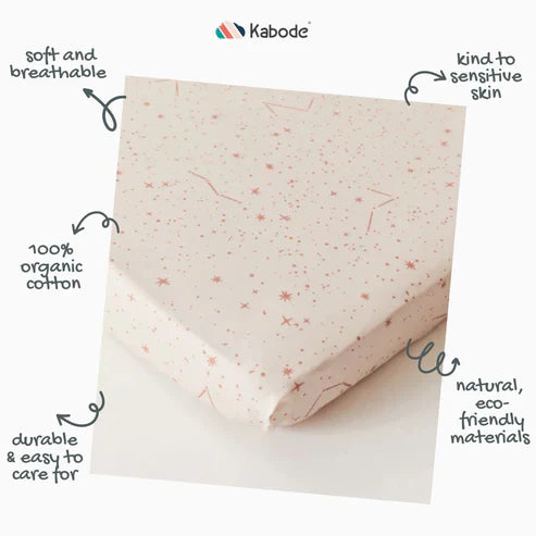 Kabode - Organic Crib Fitted Sheet - Starscape