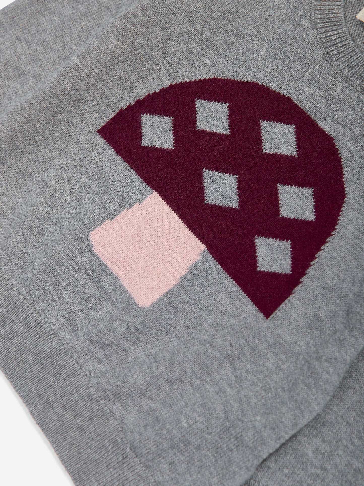 The Bonnie Mob Baby Sparrow Mushroom Knit Jumper in Grey