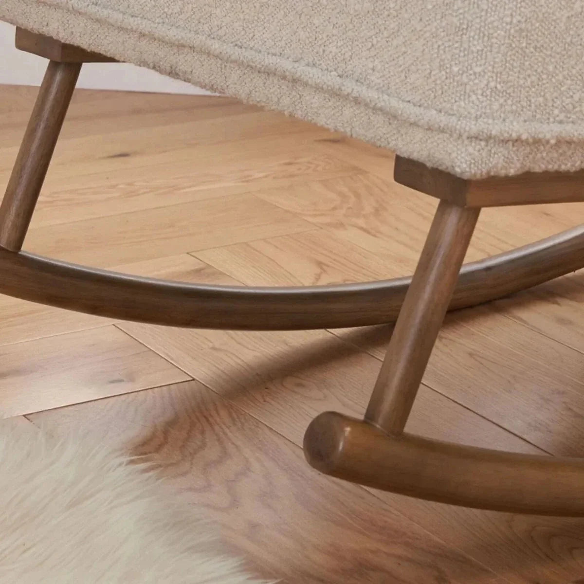 Tutti Bambini Micah Rocking Chair & Footstool - Boucle Biscuit