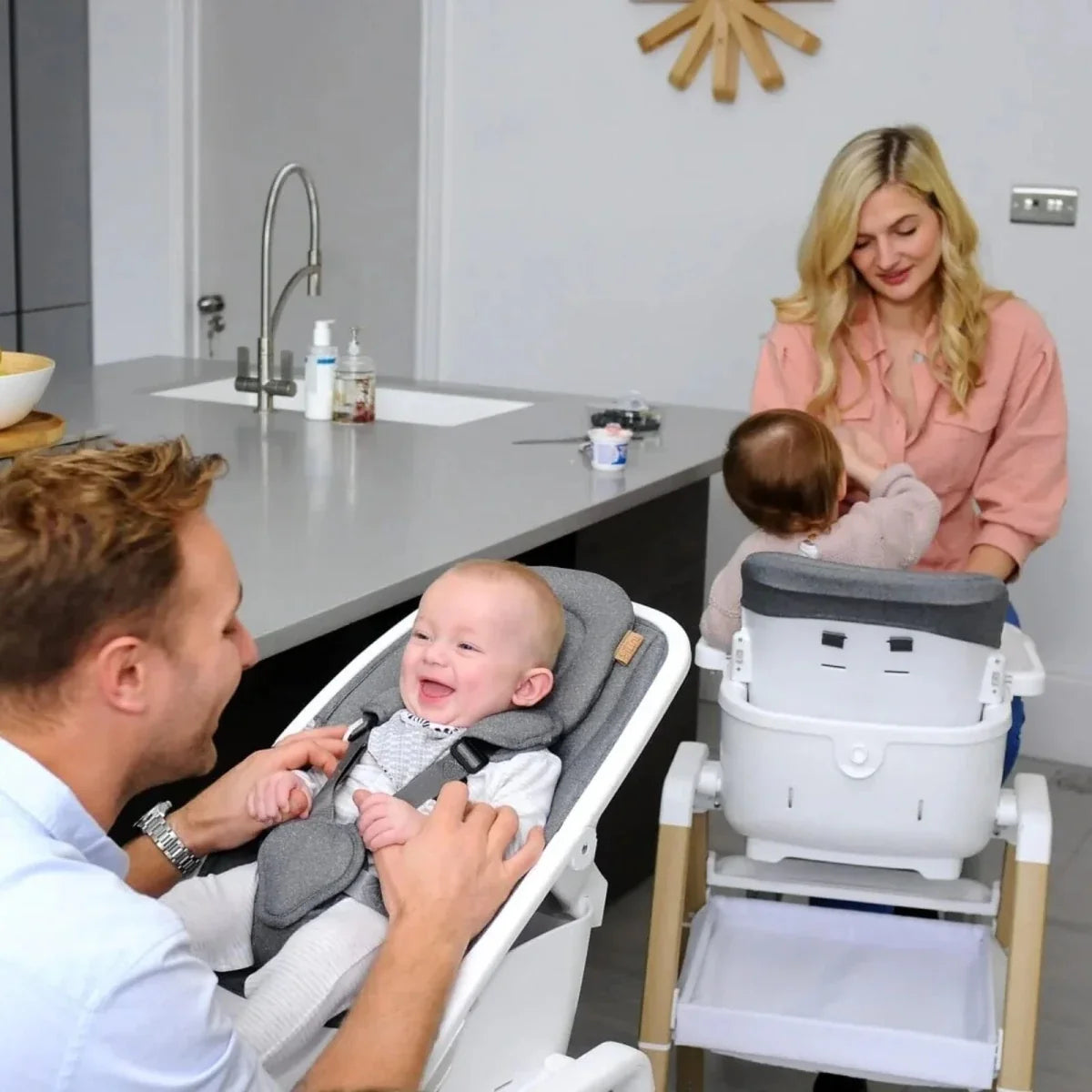 Tutti Bambini Nova Evolutionary Highchair - Scandinavian Walnut/Ecru