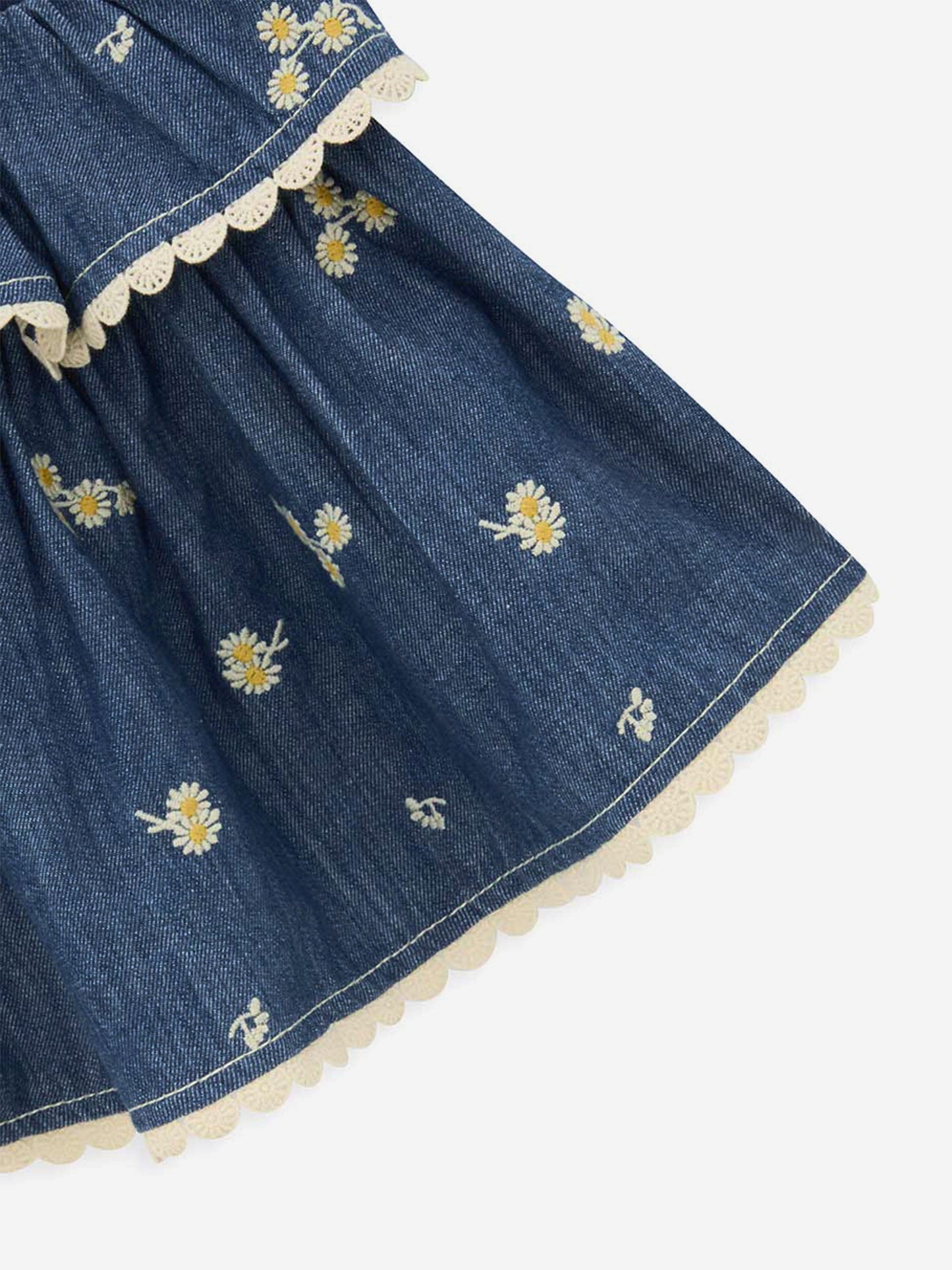 Zimmermann Girls Lucky Denim Top in Blue