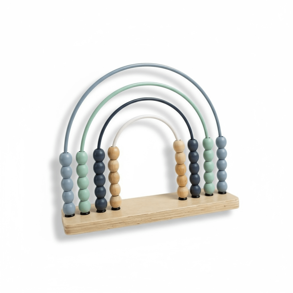 Blue Wooden Abacus Beads Toy - The Little Hive