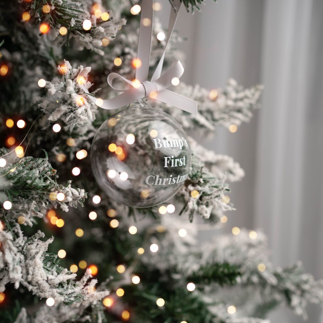Bump's First Christmas Glass Bauble - The Little Hive