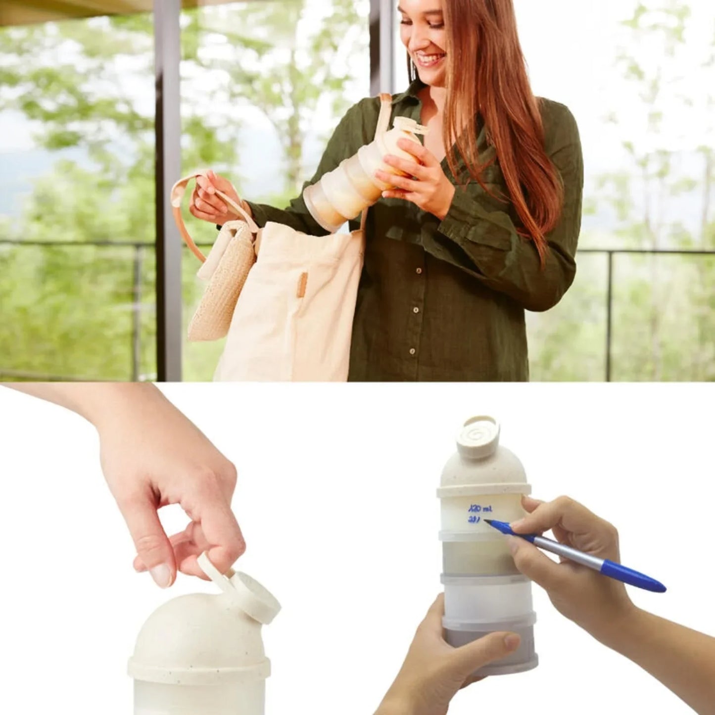 Distributeur de lait en poudre Babymoov Babydose - Minéral