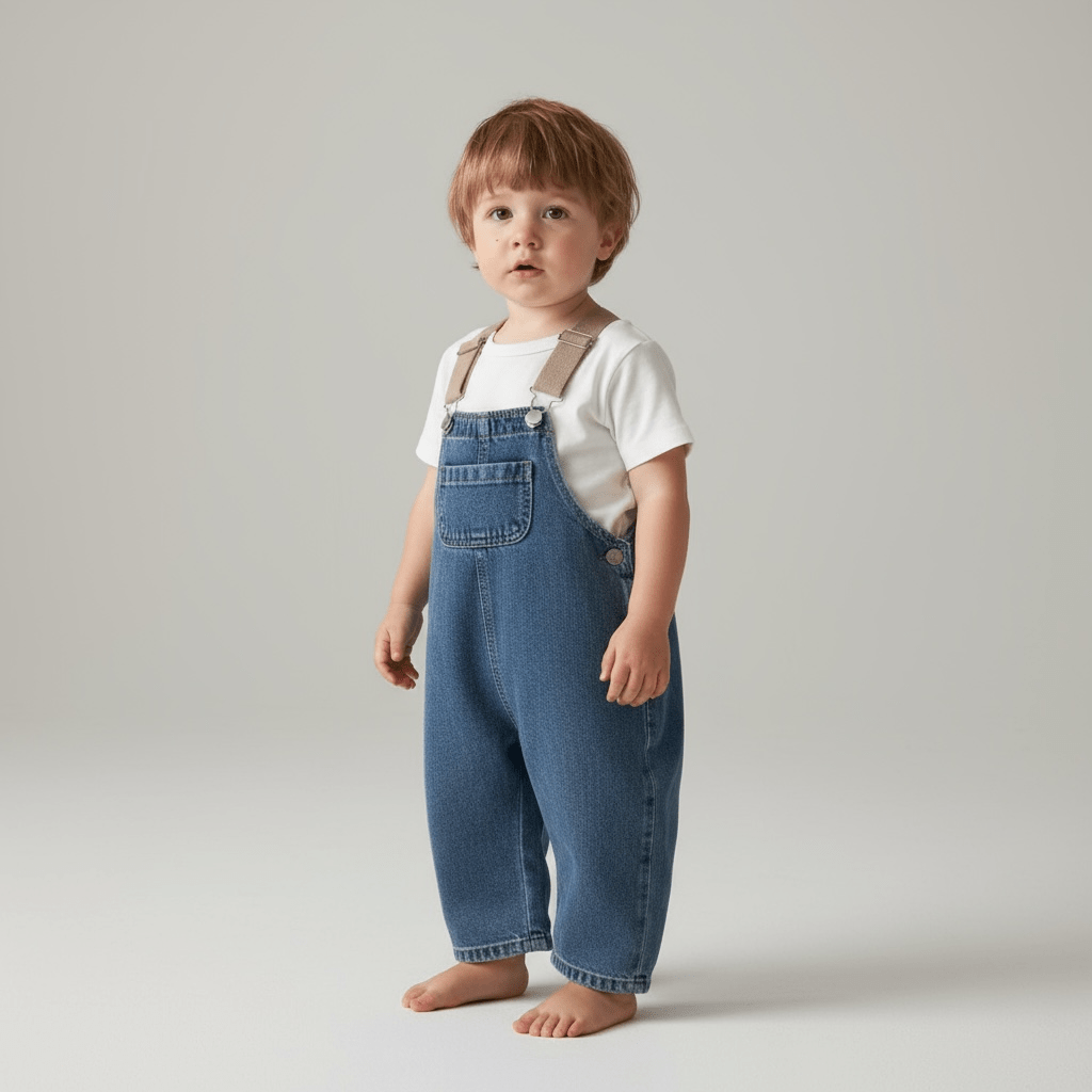 Denim Adjustable Strap Overalls - The Little Hive