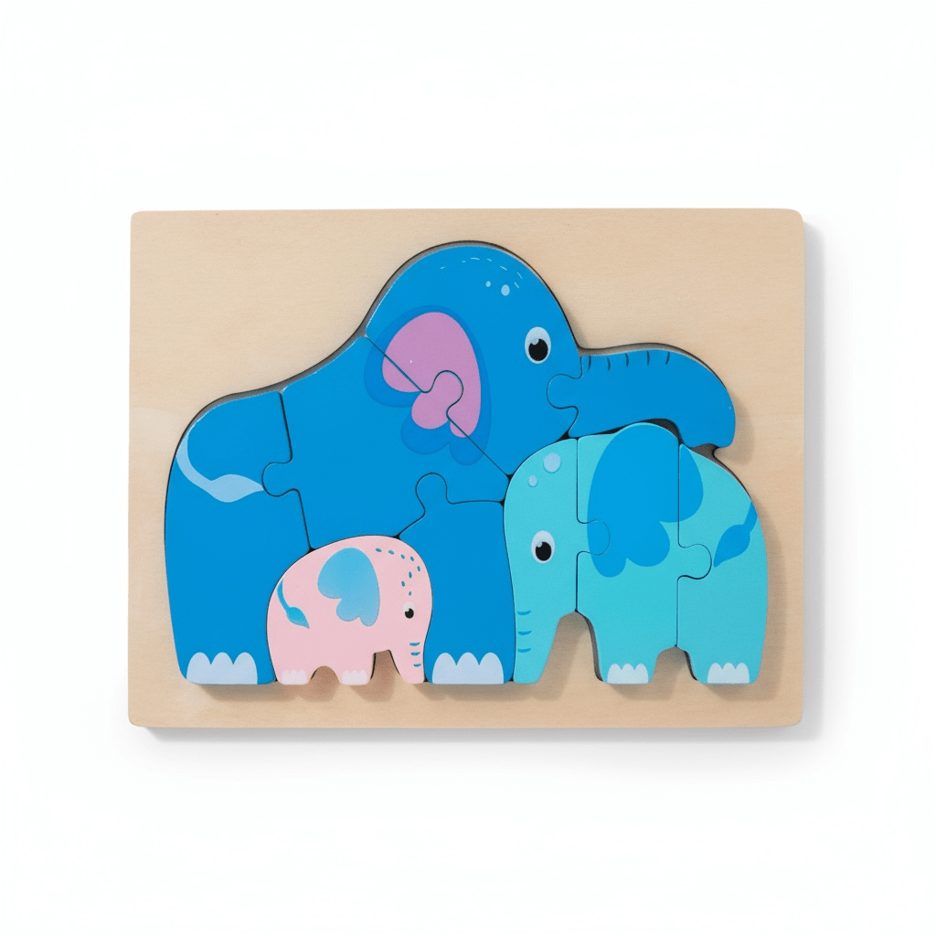Elephant Family Puzzle - The Little Hive