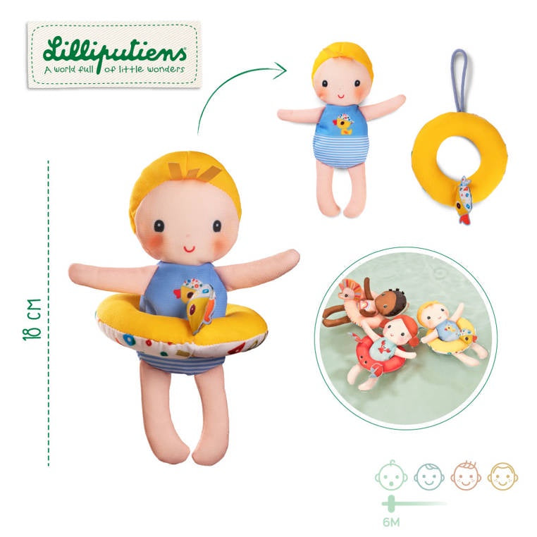 Lilliputiens Bath Doll Gaspard