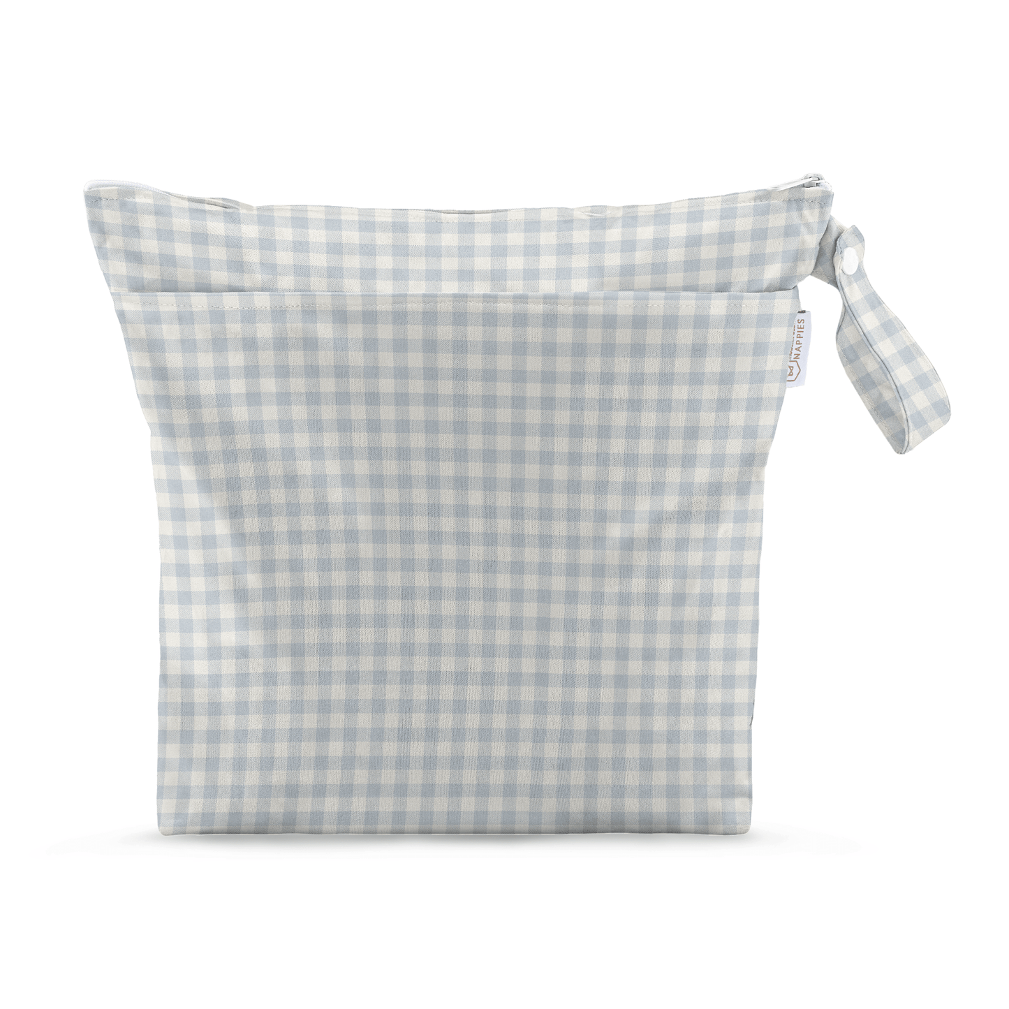 Grab & Go Nappy Wet Bags With Handle - Blue Gingham