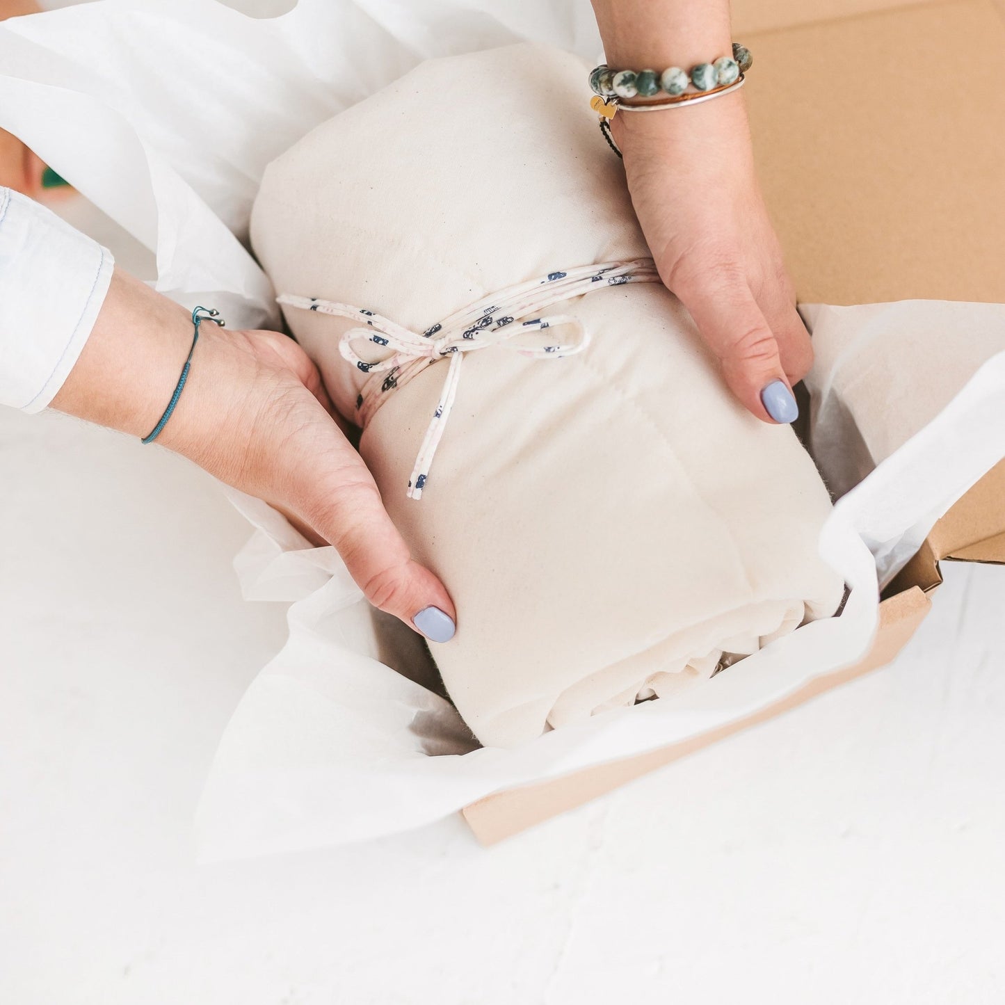 MINICAMP | Padded Kids Play Mat in Ecru with Tassels - The Little Hive