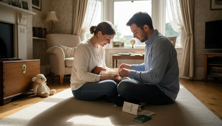 UK parents dressing baby in organic sleepwear