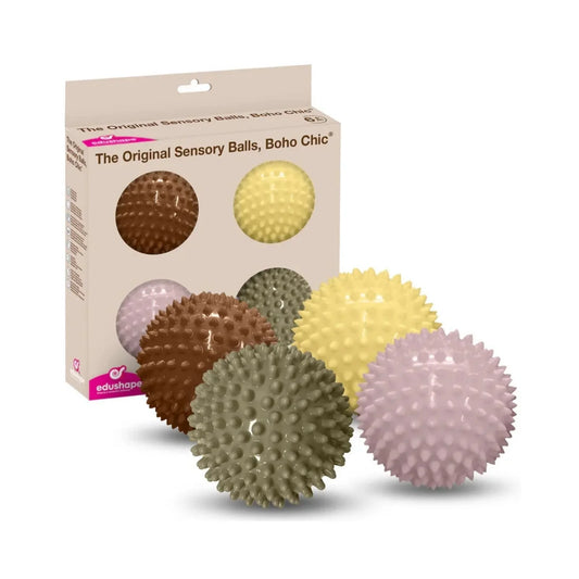 Balle sensorielle Edushape Boho Chic 10 cm, lot de 4