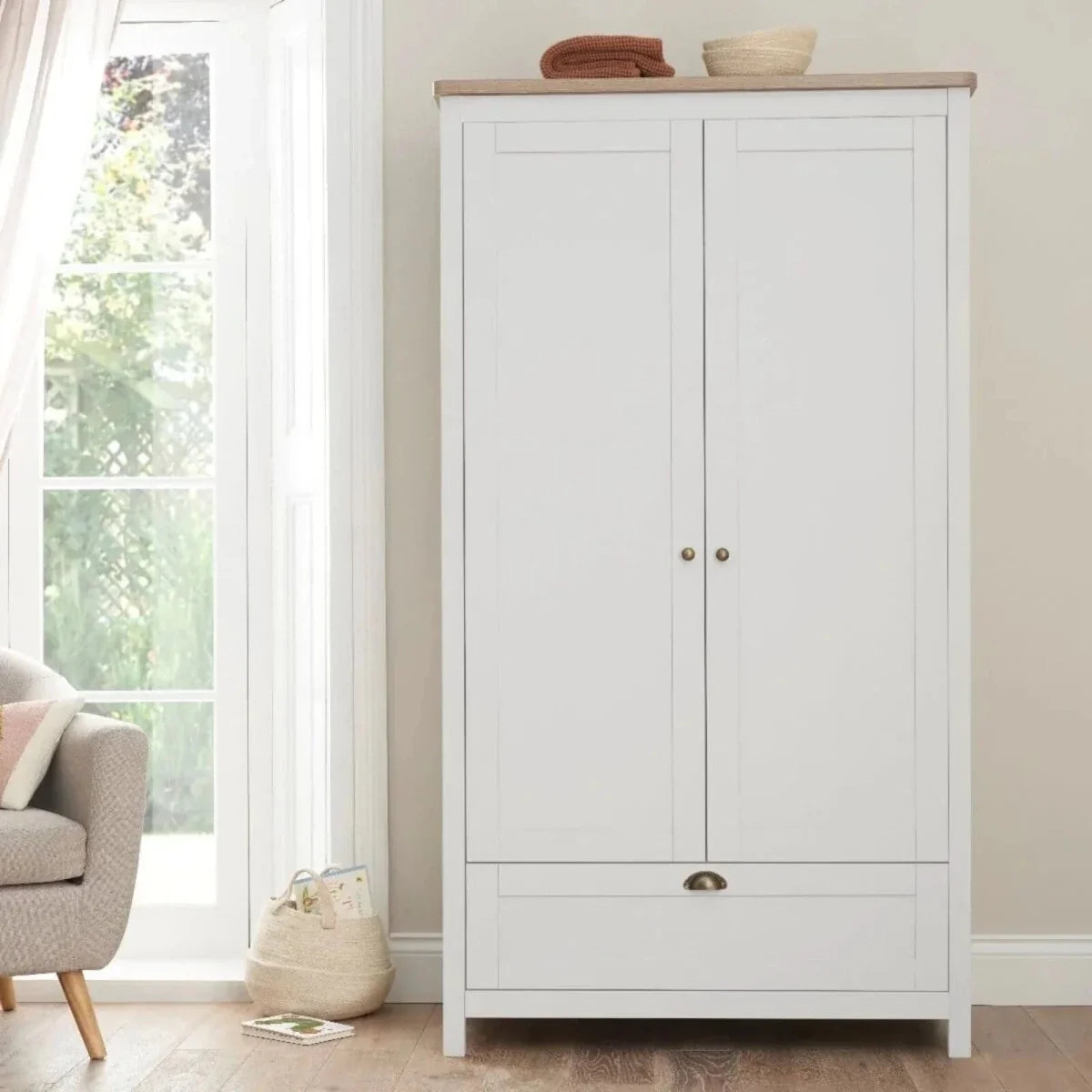 Tutti Bambini Verona Wardrobe - White/Oak