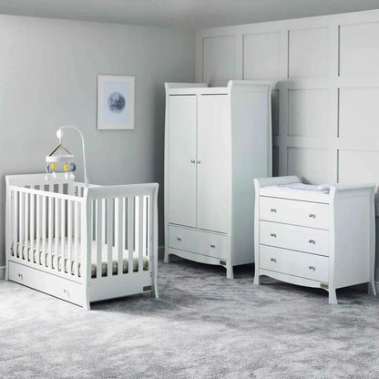 Ickle Bubba Snowdon 4 in 1 Mini 3 Piece Furniture Set White - Premium Pocket Sprung Mattress