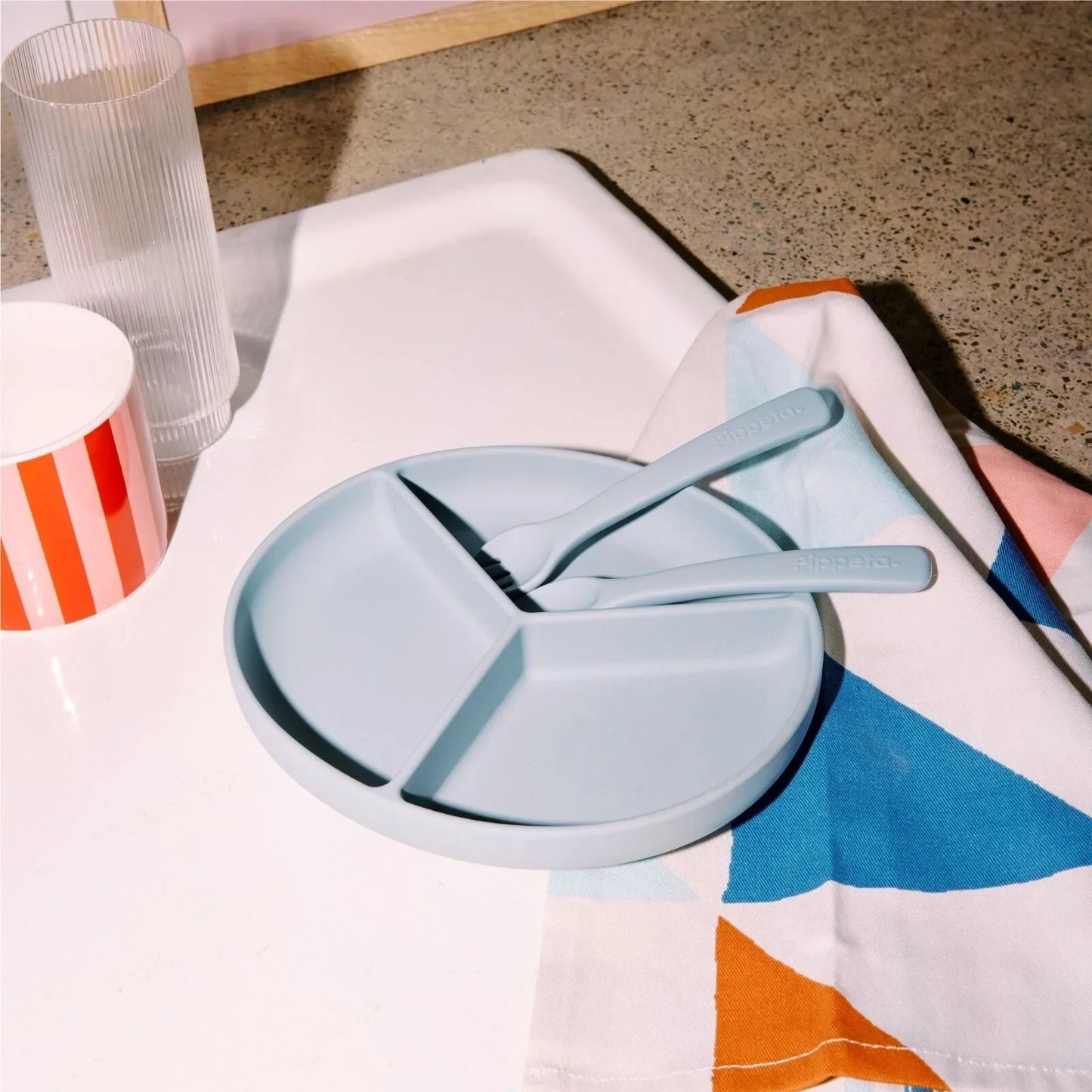 Plaque à ventouse en silicone Pippeta - Rose cendré