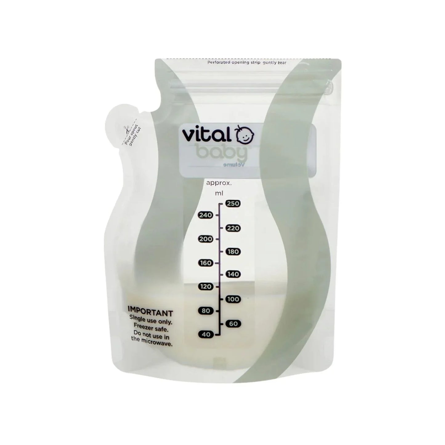 Sachets de conservation de lait maternel Vital Baby Nurture Easy Pour, lot de 30.