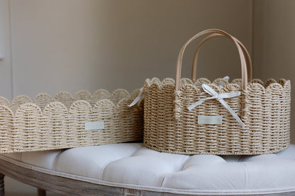 Scallop Edge Baby Changing Basket
