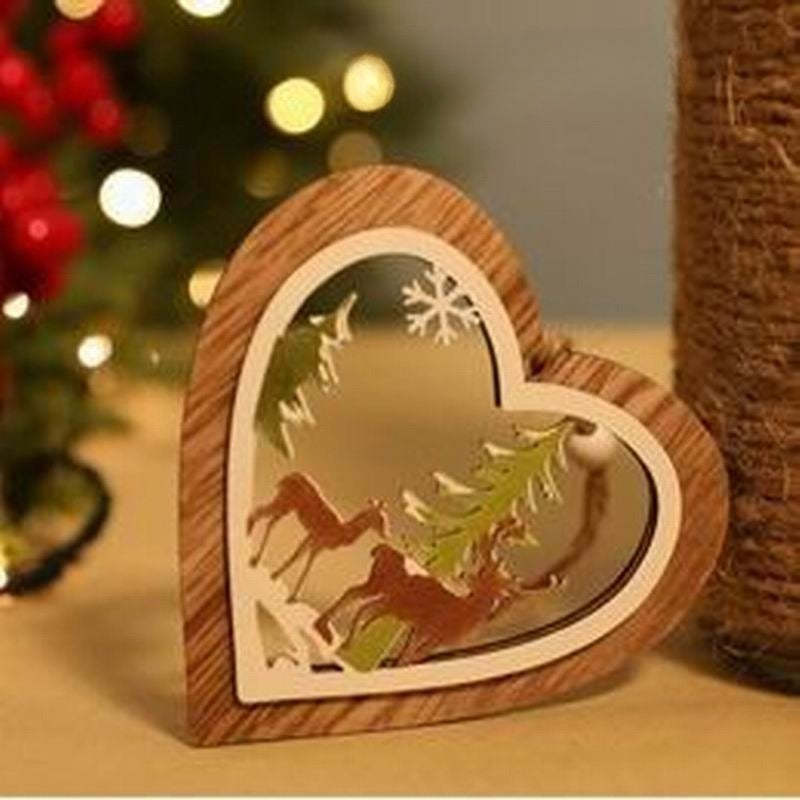 Décorations de Noël - Pendentifs en bois pour cabane