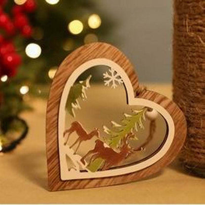 Décorations de Noël - Pendentifs en bois pour cabane