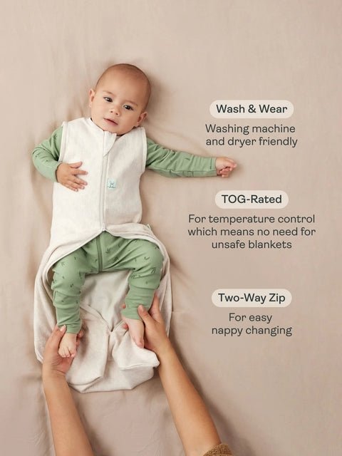 ergoPouch - Organic All Year Jersey Sleeping Bag - Daisy 1.0 TOG