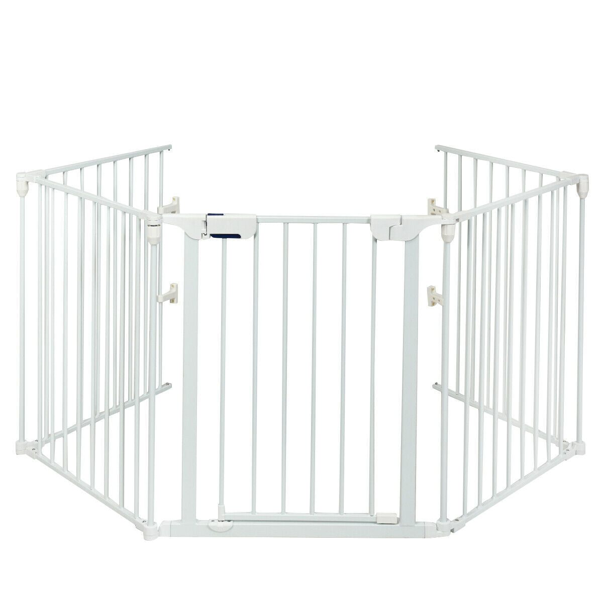 5 Panel Baby Safety Playpen Fireplace Barrier Gate Room Divider-Black