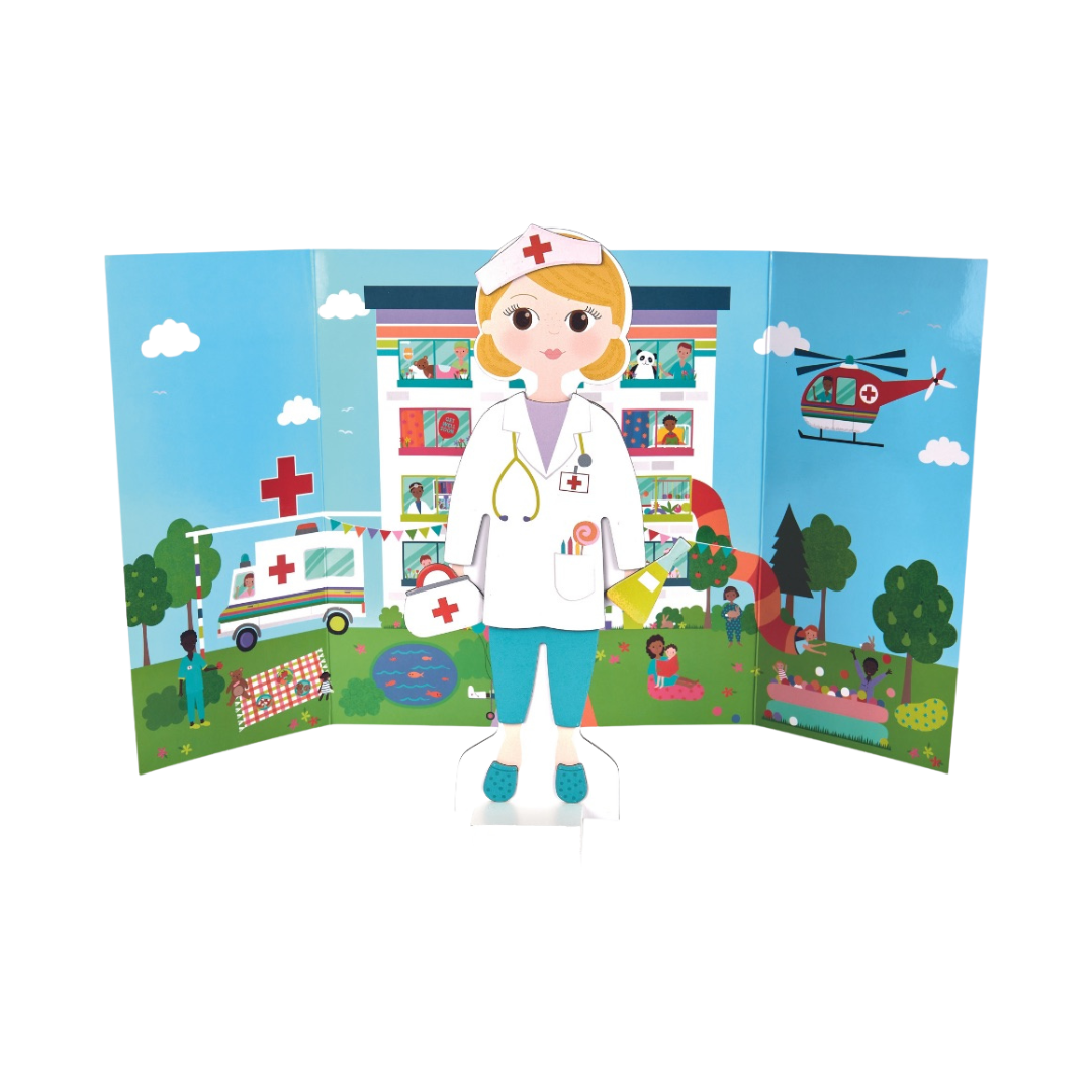 Wooden Magnetic Dress Up Doll - Florence